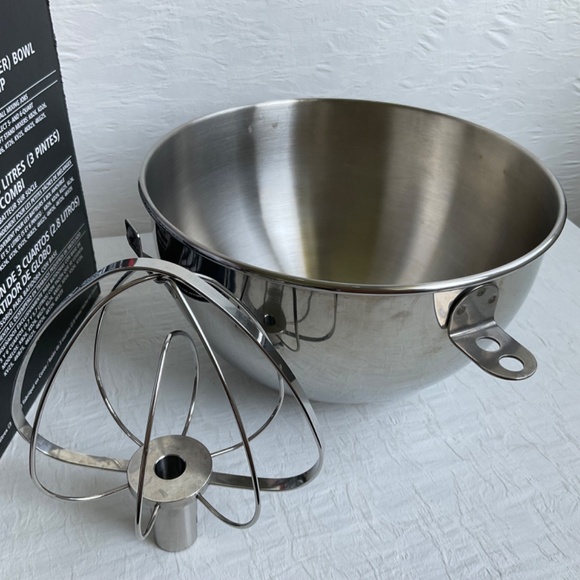 KitchenAid 3-Quart Bowl & Combi-Whip Stand Mixer Attachment - Picture 3 of 9